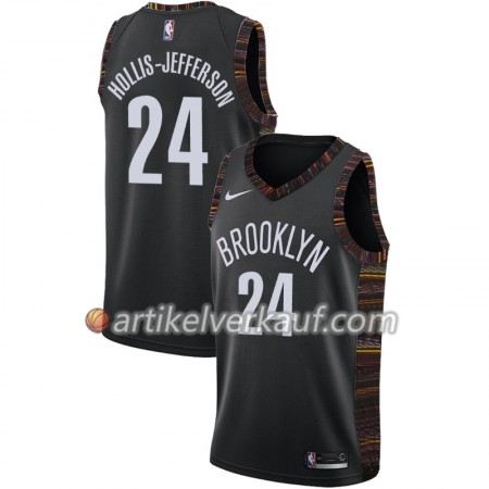 NBA Brooklyn Nets Trikot Rondae Hollis-Jefferson 24 2018-19 Nike City Edition Schwarz Swingman - Herren